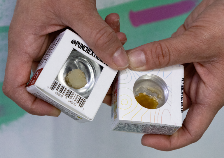 Cannabis concentrates that vary in color