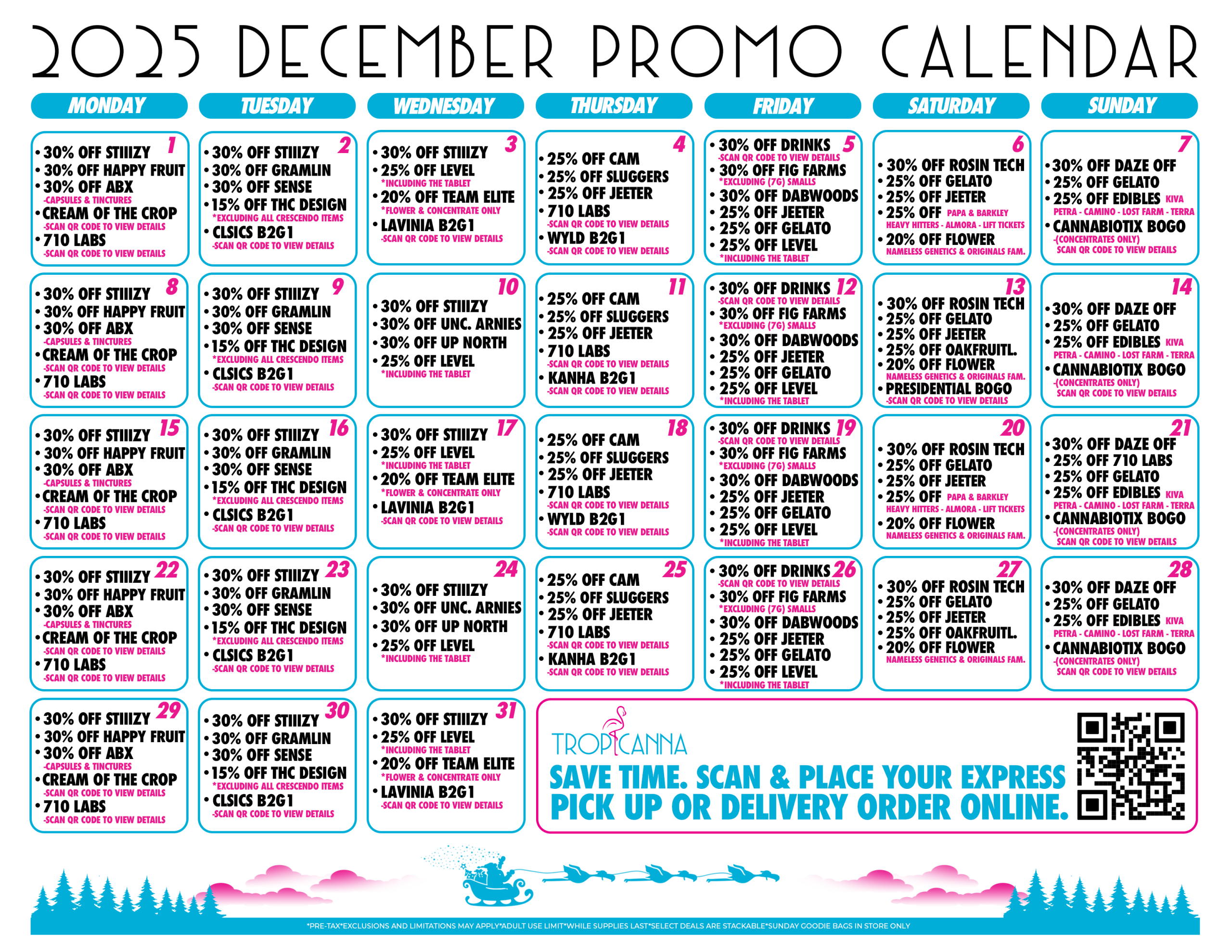 2025 December Promo Calendar