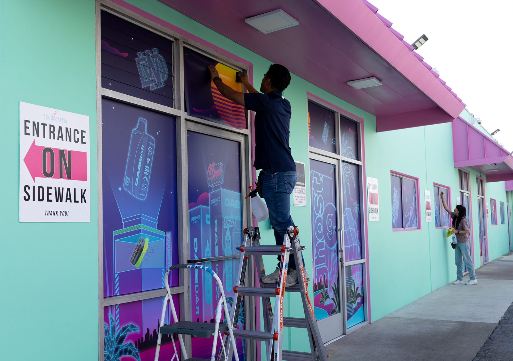 Tropicanna Window Wrap Reveal: Vaporwave Edition Image