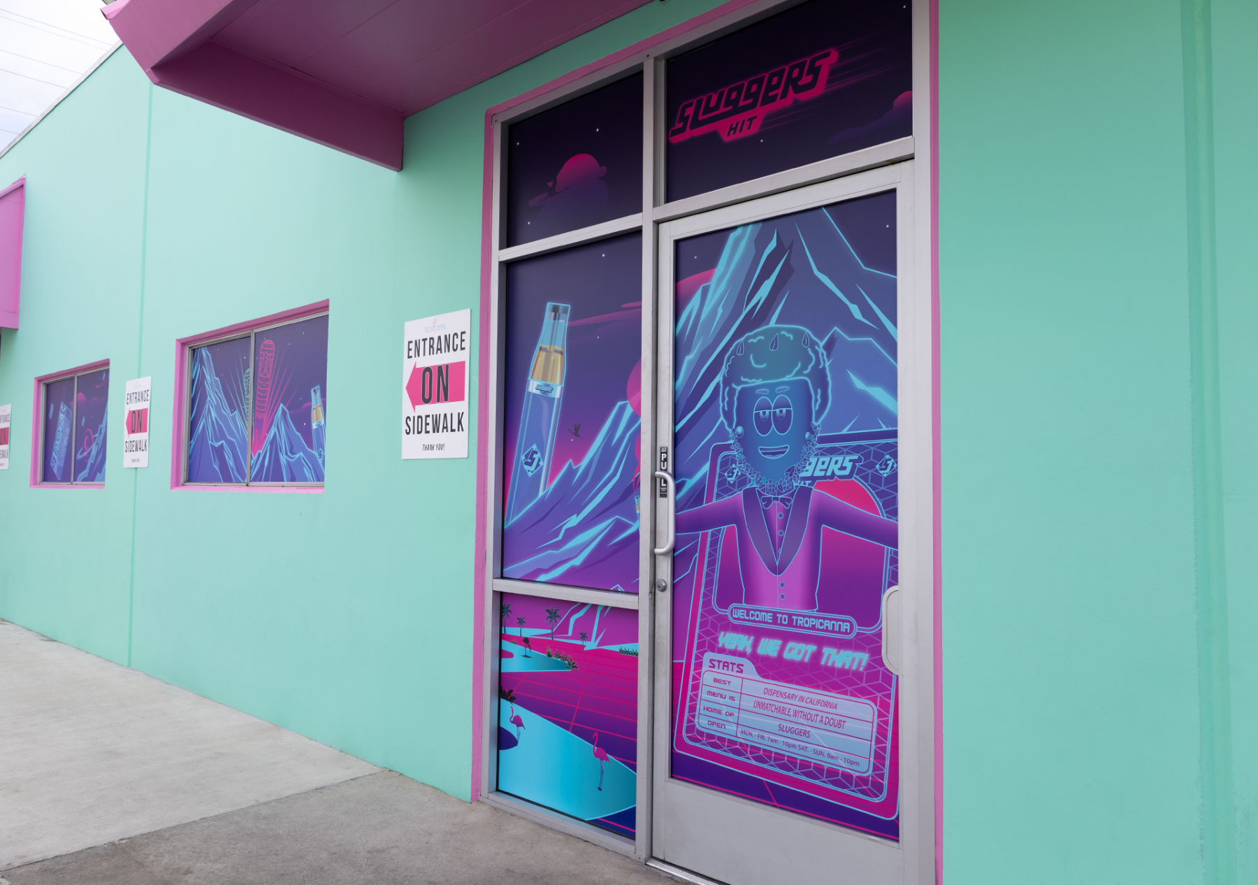 Sluggers Window Graphic